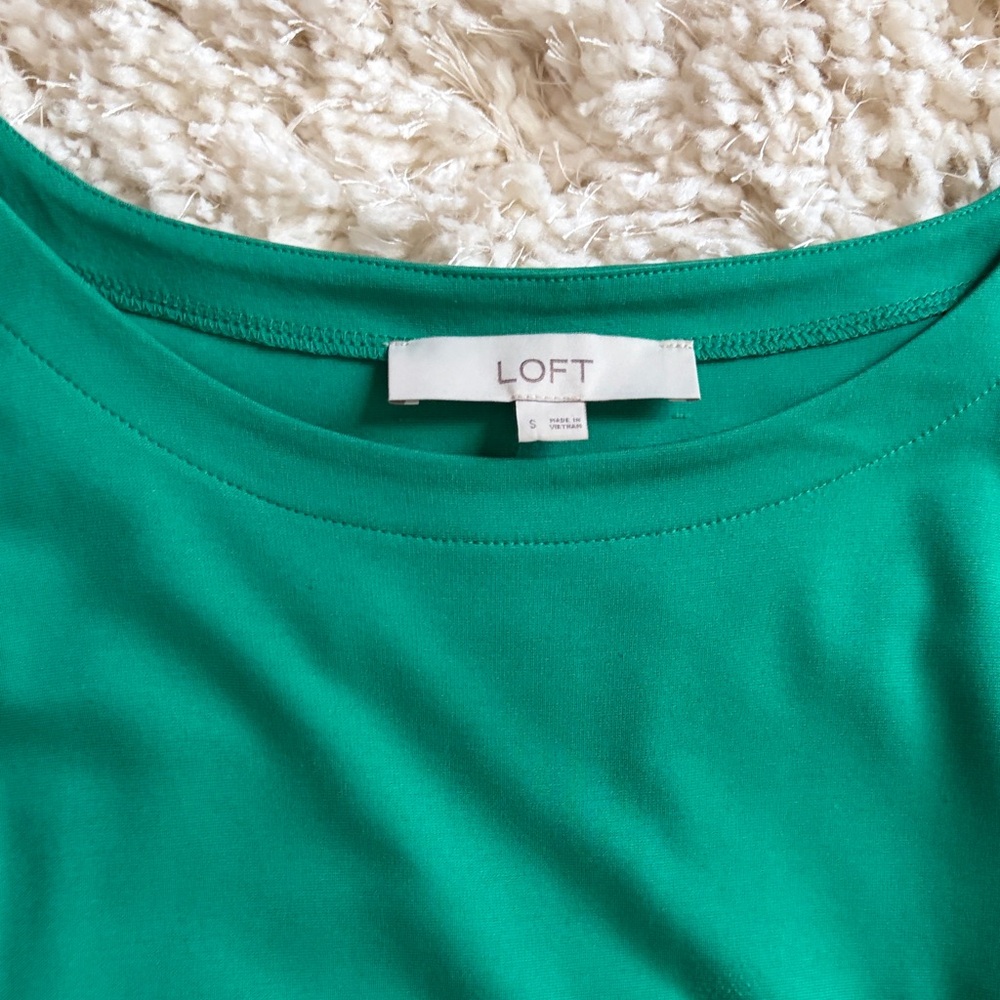 LOFT Vibrant Green Midi EUC Size S
